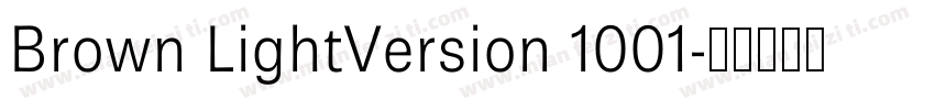 Brown LightVersion 1001字体转换